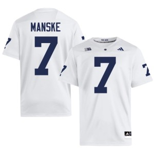 White #7 Penn State Men's Alex Manske College Football Player Jersey 588922-883