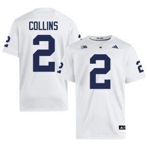 White #2 Men Audavion Collins Stitched PSU College Football Jersey 145241-231