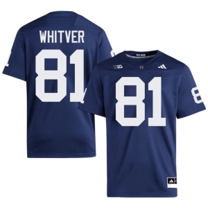 Navy Ben Whitver PSU University Men #81 College Football Jerseys 102957-903