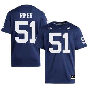 Navy College Football #51 Brock Riker PSU Lions Replica Men's Jersey 686713-398