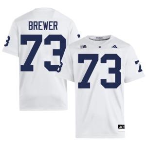 White PSU Nittany Lions Mens University College Football Caleb Brewer #73 Jerseys 377398-629
