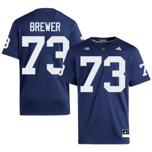 Navy #73 NCAA College Football Mens Caleb Brewer PSU Jersey 133151-882