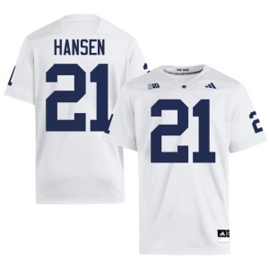 White PSU Lions #21 Carson Hansen College Football Mens Embroidery Jersey 435858-190