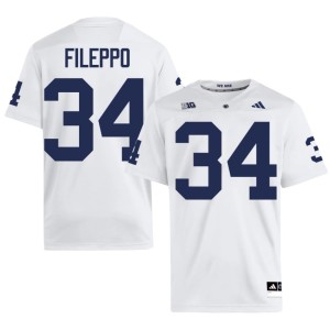 White Men's Chris Fileppo Nittany Lions Replica #34 College Football Jersey 951507-854