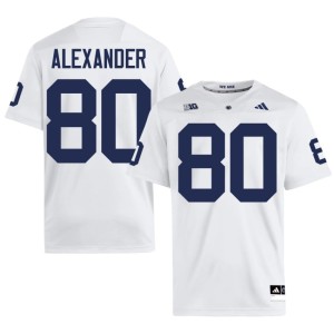 White #80 Cooper Alexander Nittany Lions 2026-27 Mens College Football Jerseys 263750-371