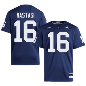 Navy Men Donte Nastasi Embroidery #16 Penn State College Football Jerseys 584934-612