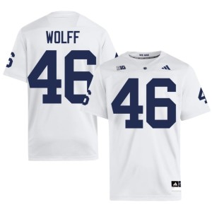 White Penn State Lions Men College Football #46 Evan Wolff Stitched Jerseys 363189-344