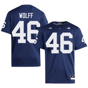 Navy NCAA College Football Men's Penn State Lions Evan Wolff #46 Jerseys 901070-895