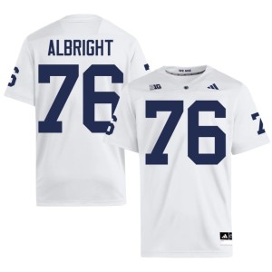 White Embroidery College Football #76 Hunter Albright Penn State Lions Men's Jerseys 729578-254