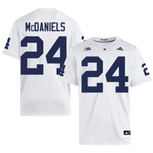 White Ibn McDaniels NCAA College Football #24 Penn State Lions Men Jersey 408527-750