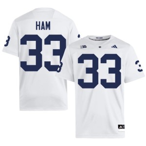 White 2026-27 College Football Men #33 Penn State Jack Ham Jersey 583377-534