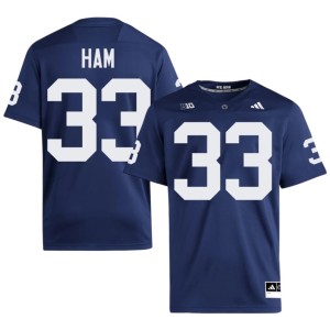 Navy Official #33 Men's Jack Ham Penn State Nittany Lions College Football Jersey 461074-914