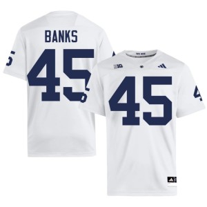 White Men's College Football Josh Banks University Penn State #45 Jersey 239806-524