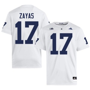 White Josiah Zayas Penn State Nittany Lions College Football Stitched #17 Men's Jerseys 338142-560