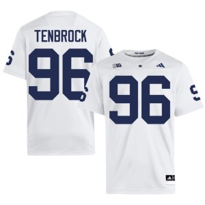 White Mens College Football University Lucas Tenbrock Penn State Lions #96 Jersey 293167-273