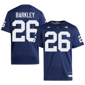 Navy Men's #26 Official Saquon Barkley College Football Lions Jerseys 220480-597