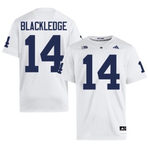 White Replica Men Lions Todd Blackledge #14 College Football Jerseys 535406-565