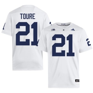 White Men Vaboue Toure NCAA #21 Penn State Nittany Lions College Football Jersey 666764-858
