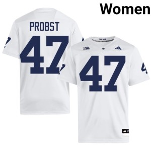White Women's Penn State #47 College Football Aidan Probst High School Jersey 443177-960