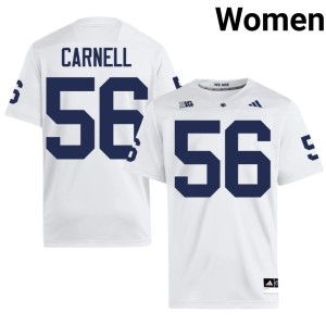 White #56 PSU College Football Alijah Carnell Women Game Jersey 342420-974