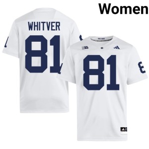 White #81 Ben Whitver Penn State Nittany Lions College Football Game Womens Jersey 230446-763