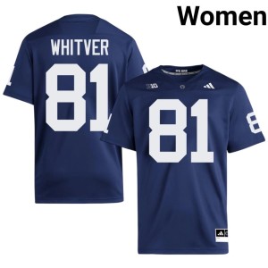 Navy College Football #81 Ben Whitver Womens Nittany Lions Player Jerseys 278741-438