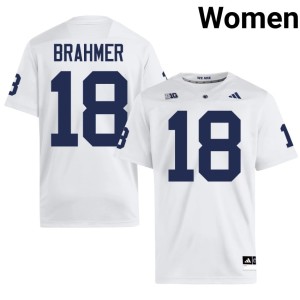 White Benjamin Brahmer NCAA Penn State Nittany Lions Women College Football #18 Jerseys 676585-688