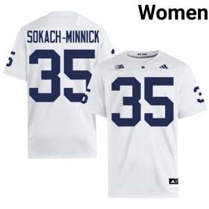 White Blaise Sokach-Minnick Women's PSU NCAA #35 College Football Jerseys 571266-761