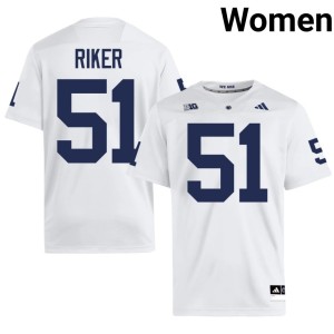 White Brock Riker Women College Football #51 Stitched Roaring Lions Jerseys 746415-902