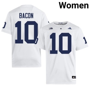 White College Football #10 Women Caleb Bacon Embroidery PSU Lions Jersey 568104-423