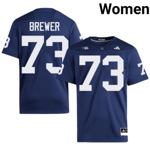 Navy #73 Caleb Brewer Stitched College Football Women's Penn State Jersey 535267-785