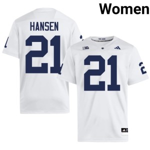White Penn State Nittany Lions Women #21 Game College Football Carson Hansen Jerseys 907936-752