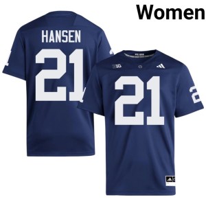 Navy Carson Hansen #21 NCAA Womens College Football PSU Jerseys 332285-592