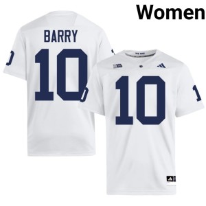 White #10 PSU Lions Limited Women's Connor Barry College Football Jerseys 159364-544