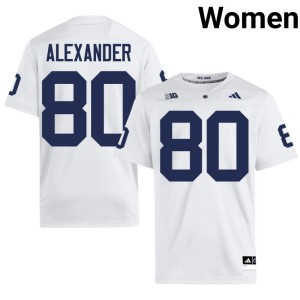 White PSU Lions College Football #80 Womens Cooper Alexander High School Jerseys 876776-638