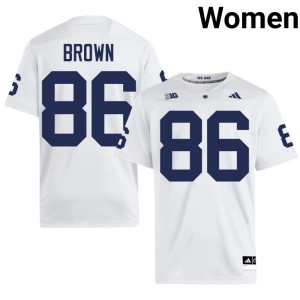 White Women College Football Courtney Brown Game Penn State #86 Jerseys 182784-763