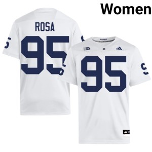 White Limited College Football Women #95 Penn State Cristiano Rosa Jerseys 633183-965