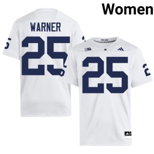 White College Football Womens PSU University #25 Curt Warner Jersey 397791-289