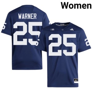 Navy Stitched College Football Women's PSU Nittany Lions Curt Warner #25 Jersey 799430-712