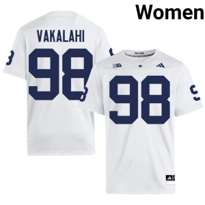 White Dallas Vakalahi Nittany Lions #98 Womens 2026-27 College Football Jerseys 918540-294