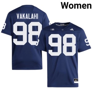 Navy Women's College Football #98 Embroidery Penn State Dallas Vakalahi Jerseys 953628-425