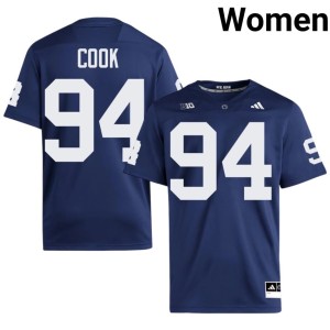 Navy College Football Penn State Lions De'Andre Cook Limited Womens #94 Jerseys 796483-794