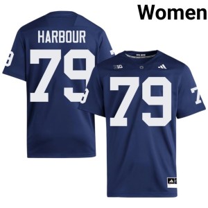 Navy College Football Donnie Harbour #79 Penn State Women's University Jerseys 975795-617