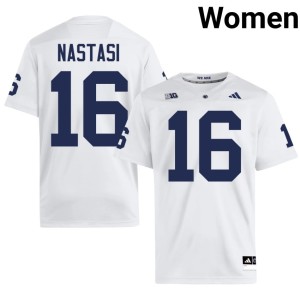 White Donte Nastasi Alumni Lions #16 College Football Women Jersey 821916-488