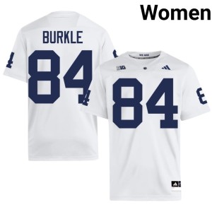 White Stitched #84 Gabe Burkle College Football Women's Penn State Lions Jerseys 827864-767