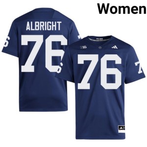 Navy Womens Replica College Football Hunter Albright Penn State #76 Jerseys 561465-579