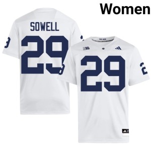 White Penn State Nittany Lions #29 Alumni College Football Hunter Sowell Women's Jerseys 267073-231