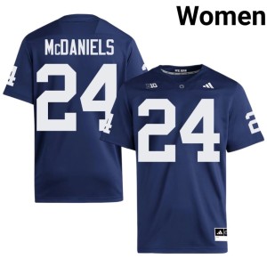 Navy Women Embroidery Ibn McDaniels Nittany Lions College Football #24 Jerseys 719781-253