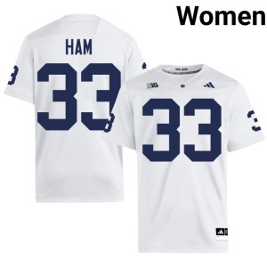 White College Football #33 Women PSU Jack Ham Limited Jerseys 771515-261