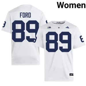 White Nittany Lions Womens Limited #89 College Football Jackson Ford Jersey 862758-126
